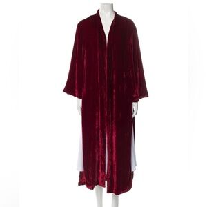 AO.LA 
Elegant Red Velvet Robe with Wrap Style